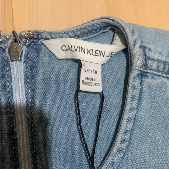 NWT Calvin Klein Denim Sleeveless Dress - Picture 4 of 11